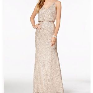 Adrianna Papell Sequined Blouson Gown